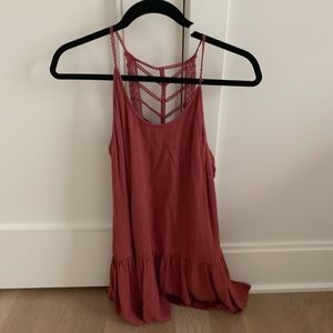 Lush Racerback tanktop dress, deep red